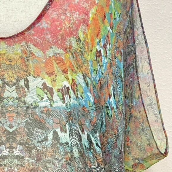 Charlie Jade Silk Cover Tunic Multicolor Size M/L - Picture 3 of 16